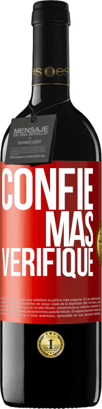 39,95 € Envio grátis | Vinho tinto Edição RED MBE Reserva Confie, mas verifique Etiqueta Vermelha. Etiqueta personalizável Reserva 12 Meses Colheita 2014 Tempranillo