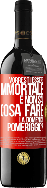 39,95 € Spedizione Gratuita | Vino rosso Edizione RED MBE Riserva Vorresti essere immortale e non sai cosa fare la domenica pomeriggio? Etichetta Rossa. Etichetta personalizzabile Riserva 12 Mesi Raccogliere 2014 Tempranillo