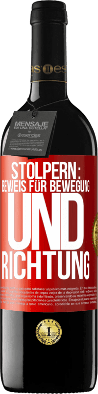 39,95 € Kostenloser Versand | Rotwein RED Ausgabe MBE Reserve Stolpern: Beweis für Bewegung und Richtung Rote Markierung. Anpassbares Etikett Reserve 12 Monate Ernte 2016 Tempranillo