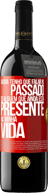 39,95 € Envio grátis | Vinho tinto Edição RED MBE Reserva Agora tenho que falar no passado de alguém que ainda está presente na minha vida Etiqueta Vermelha. Etiqueta personalizável Reserva 12 Meses Colheita 2014 Tempranillo