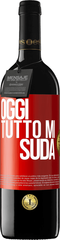 39,95 € Spedizione Gratuita | Vino rosso Edizione RED MBE Riserva Oggi tutto mi suda Etichetta Rossa. Etichetta personalizzabile Riserva 12 Mesi Raccogliere 2015 Tempranillo