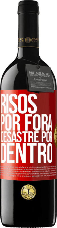 39,95 € Envio grátis | Vinho tinto Edição RED MBE Reserva Risos por fora, desastre por dentro Etiqueta Vermelha. Etiqueta personalizável Reserva 12 Meses Colheita 2014 Tempranillo