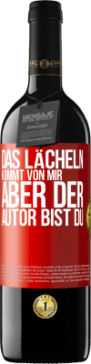 39,95 € Kostenloser Versand | Rotwein RED Ausgabe MBE Reserve Das Lächeln kommt von mir, aber der Autor bist du Rote Markierung. Anpassbares Etikett Reserve 12 Monate Ernte 2015 Tempranillo