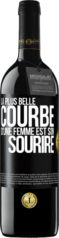 39,95 € Envoi gratuit | Vin rouge Édition RED MBE Réserve La plus belle courbe d'une femme est son sourire Étiquette Noire. Étiquette personnalisable Réserve 12 Mois Récolte 2015 Tempranillo