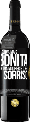 39,95 € Envio grátis | Vinho tinto Edição RED MBE Reserva A curva mais bonita de uma mulher é o seu sorriso Etiqueta Preta. Etiqueta personalizável Reserva 12 Meses Colheita 2014 Tempranillo