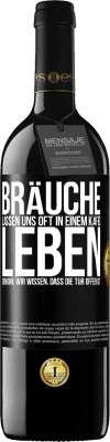 39,95 € Kostenloser Versand | Rotwein RED Ausgabe MBE Reserve Bräuche lassen uns oft in einem Käfig leben, obwohl wir wissen, dass die Tür offen ist Schwarzes Etikett. Anpassbares Etikett Reserve 12 Monate Ernte 2015 Tempranillo