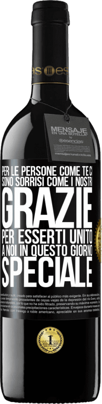 39,95 € Spedizione Gratuita | Vino rosso Edizione RED MBE Riserva Per le persone come te ci sono sorrisi come i nostri. Grazie per esserti unito a noi in questo giorno speciale Etichetta Nera. Etichetta personalizzabile Riserva 12 Mesi Raccogliere 2015 Tempranillo