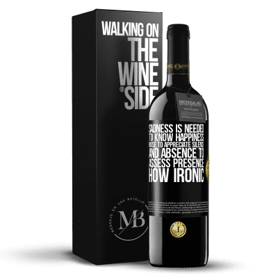 «Sadness is needed to know happiness, noise to appreciate silence, and absence to assess presence. How ironic» RED Edition MBE Reserve