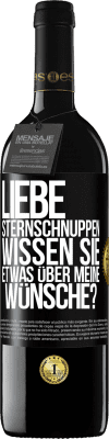 39,95 € Kostenloser Versand | Rotwein RED Ausgabe MBE Reserve Liebe Sternschnuppen, wissen Sie etwas über meine Wünsche? Schwarzes Etikett. Anpassbares Etikett Reserve 12 Monate Ernte 2015 Tempranillo