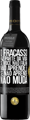 39,95 € Envio grátis | Vinho tinto Edição RED MBE Reserva O fracasso faz parte da vida. Se você não falha, não aprende e, se não aprende, não muda Etiqueta Preta. Etiqueta personalizável Reserva 12 Meses Colheita 2014 Tempranillo