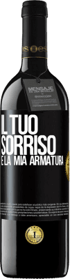 39,95 € Spedizione Gratuita | Vino rosso Edizione RED MBE Riserva Il tuo sorriso è la mia armatura Etichetta Nera. Etichetta personalizzabile Riserva 12 Mesi Raccogliere 2015 Tempranillo