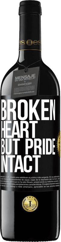 39,95 € Free Shipping | Red Wine RED Edition MBE Reserve The broken heart But pride intact Black Label. Customizable label Reserve 12 Months Harvest 2015 Tempranillo