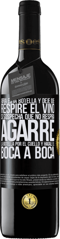 39,95 € Envío gratis | Vino Tinto Edición RED MBE Reserva Abra esta botella y deje que respire el vino. Si sospecha que no respira, agarre la botella por el cuello y hágale el boca a Etiqueta Negra. Etiqueta personalizable Reserva 12 Meses Cosecha 2015 Tempranillo