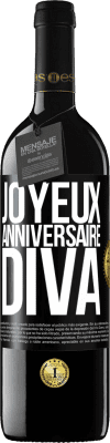 39,95 € Envoi gratuit | Vin rouge Édition RED MBE Réserve Joyeux anniversaire, Diva Étiquette Noire. Étiquette personnalisable Réserve 12 Mois Récolte 2016 Tempranillo