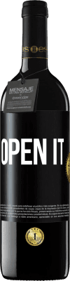 39,95 € Free Shipping | Red Wine RED Edition MBE Reserve Open it Black Label. Customizable label Reserve 12 Months Harvest 2016 Tempranillo