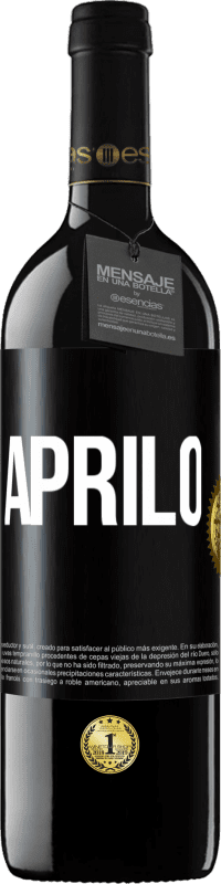 39,95 € Spedizione Gratuita | Vino rosso Edizione RED MBE Riserva Aprilo Etichetta Nera. Etichetta personalizzabile Riserva 12 Mesi Raccogliere 2015 Tempranillo