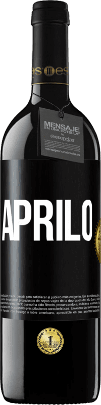 39,95 € Spedizione Gratuita | Vino rosso Edizione RED MBE Riserva Aprilo Etichetta Nera. Etichetta personalizzabile Riserva 12 Mesi Raccogliere 2016 Tempranillo