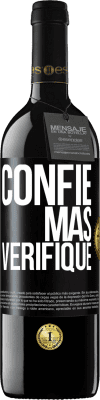 39,95 € Envio grátis | Vinho tinto Edição RED MBE Reserva Confie, mas verifique Etiqueta Preta. Etiqueta personalizável Reserva 12 Meses Colheita 2014 Tempranillo