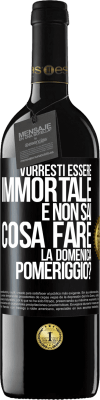 39,95 € Spedizione Gratuita | Vino rosso Edizione RED MBE Riserva Vorresti essere immortale e non sai cosa fare la domenica pomeriggio? Etichetta Nera. Etichetta personalizzabile Riserva 12 Mesi Raccogliere 2015 Tempranillo