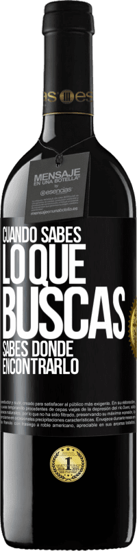 39,95 € Envío gratis | Vino Tinto Edición RED MBE Reserva Cuando sabes lo que buscas, sabes dónde encontrarlo Etiqueta Negra. Etiqueta personalizable Reserva 12 Meses Cosecha 2015 Tempranillo