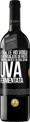 39,95 € Spedizione Gratuita | Vino rosso Edizione RED MBE Riserva A volte ho voglia di un'insalata di frutta, principalmente di uva, di pura uva fermentata Etichetta Nera. Etichetta personalizzabile Riserva 12 Mesi Raccogliere 2015 Tempranillo