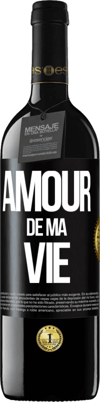 39,95 € Envoi gratuit | Vin rouge Édition RED MBE Réserve Amour de ma vie Étiquette Noire. Étiquette personnalisable Réserve 12 Mois Récolte 2015 Tempranillo