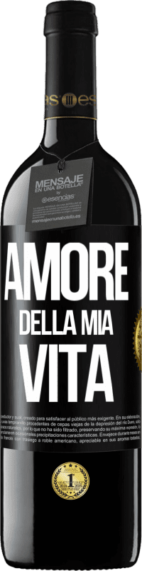 39,95 € Spedizione Gratuita | Vino rosso Edizione RED MBE Riserva Amore della mia vita Etichetta Nera. Etichetta personalizzabile Riserva 12 Mesi Raccogliere 2016 Tempranillo