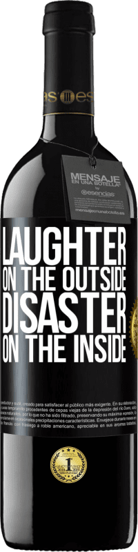 39,95 € Free Shipping | Red Wine RED Edition MBE Reserve Laughter on the outside, disaster on the inside Black Label. Customizable label Reserve 12 Months Harvest 2015 Tempranillo