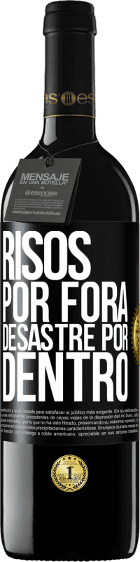 39,95 € Envio grátis | Vinho tinto Edição RED MBE Reserva Risos por fora, desastre por dentro Etiqueta Preta. Etiqueta personalizável Reserva 12 Meses Colheita 2015 Tempranillo