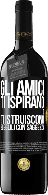 39,95 € Spedizione Gratuita | Vino rosso Edizione RED MBE Riserva Gli amici ti ispirano o ti istruiscono. Sceglili con saggezza Etichetta Nera. Etichetta personalizzabile Riserva 12 Mesi Raccogliere 2014 Tempranillo