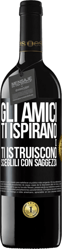 39,95 € Spedizione Gratuita | Vino rosso Edizione RED MBE Riserva Gli amici ti ispirano o ti istruiscono. Sceglili con saggezza Etichetta Nera. Etichetta personalizzabile Riserva 12 Mesi Raccogliere 2016 Tempranillo