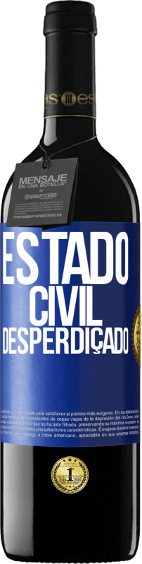 39,95 € Envio grátis | Vinho tinto Edição RED MBE Reserva Estado civil: desperdiçado Etiqueta Azul. Etiqueta personalizável Reserva 12 Meses Colheita 2015 Tempranillo