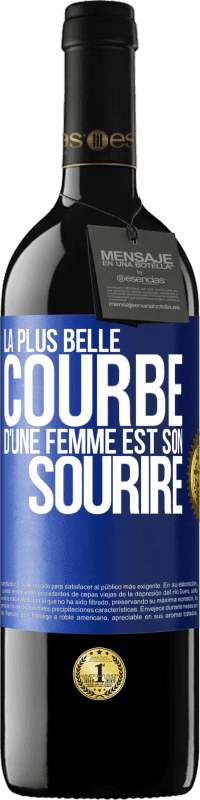 39,95 € Envoi gratuit | Vin rouge Édition RED MBE Réserve La plus belle courbe d'une femme est son sourire Étiquette Bleue. Étiquette personnalisable Réserve 12 Mois Récolte 2015 Tempranillo