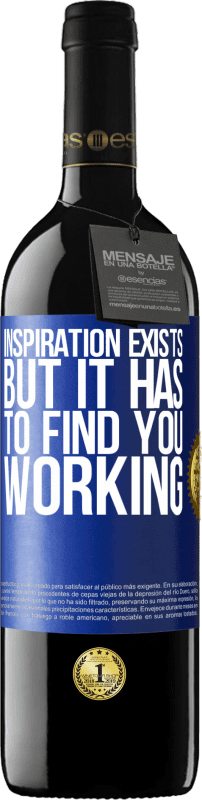 39,95 € 免费送货 | 红酒 RED版 MBE 预订 存在灵感，但必须找到工作 蓝色标签. 可自定义的标签 预订 12 个月 收成 2016 Tempranillo