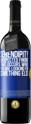 39,95 € Free Shipping | Red Wine RED Edition MBE Reserve Serendipity Unexpected finding that occurs when you are looking for something else Blue Label. Customizable label Reserve 12 Months Harvest 2015 Tempranillo
