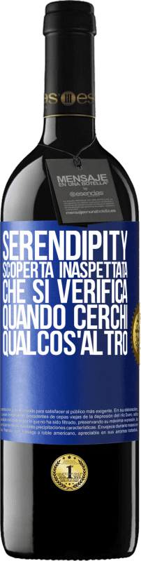 39,95 € Spedizione Gratuita | Vino rosso Edizione RED MBE Riserva Serendipity. Scoperta inaspettata che si verifica quando cerchi qualcos'altro Etichetta Blu. Etichetta personalizzabile Riserva 12 Mesi Raccogliere 2015 Tempranillo