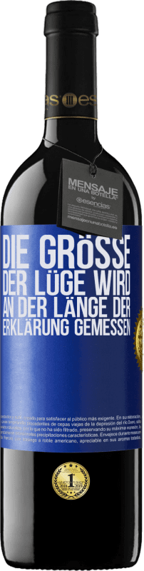 39,95 € Kostenloser Versand | Rotwein RED Ausgabe MBE Reserve Die Größe der Lüge wird an der Länge der Erklärung gemessen Blaue Markierung. Anpassbares Etikett Reserve 12 Monate Ernte 2015 Tempranillo