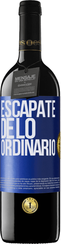 39,95 € Envío gratis | Vino Tinto Edición RED MBE Reserva Escápate de lo ordinario Etiqueta Azul. Etiqueta personalizable Reserva 12 Meses Cosecha 2015 Tempranillo