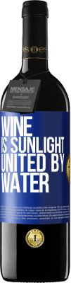 39,95 € Free Shipping | Red Wine RED Edition MBE Reserve Wine is sunlight, united by water Blue Label. Customizable label Reserve 12 Months Harvest 2016 Tempranillo