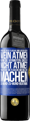 39,95 € Kostenloser Versand | Rotwein RED Ausgabe MBE Reserve Öffnen Sie diese Flasche und lassen Sie den Wein atmen. Wenn Sie vermuten, dass er nicht atmet, packen Sie die Flasche am Hals u Blaue Markierung. Anpassbares Etikett Reserve 12 Monate Ernte 2015 Tempranillo