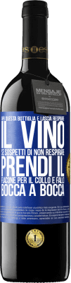 39,95 € Spedizione Gratuita | Vino rosso Edizione RED MBE Riserva Apri questa bottiglia e lascia respirare il vino. Se sospetti di non respirare, prendi il flacone per il collo e fallo bocca Etichetta Blu. Etichetta personalizzabile Riserva 12 Mesi Raccogliere 2014 Tempranillo