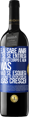 39,95 € Envio grátis | Vinho tinto Edição RED MBE Reserva Ele sabe amar e, se se entrega, o faz em corpo e alma. Mas, não se esqueça, se você não se sentir livre, suas asas crescem Etiqueta Azul. Etiqueta personalizável Reserva 12 Meses Colheita 2015 Tempranillo