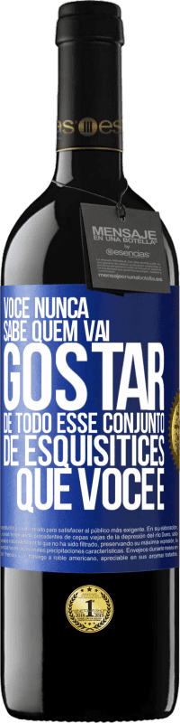 39,95 € Envio grátis | Vinho tinto Edição RED MBE Reserva Você nunca sabe quem vai gostar de todo esse conjunto de esquisitices que você é Etiqueta Azul. Etiqueta personalizável Reserva 12 Meses Colheita 2015 Tempranillo