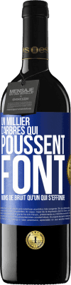 39,95 € Envoi gratuit | Vin rouge Édition RED MBE Réserve Un millier d'arbres qui poussent font moins de bruit qu'un qui s'effondre Étiquette Bleue. Étiquette personnalisable Réserve 12 Mois Récolte 2015 Tempranillo