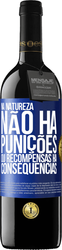 39,95 € Envio grátis | Vinho tinto Edição RED MBE Reserva Na natureza não há punições ou recompensas, há consequências Etiqueta Azul. Etiqueta personalizável Reserva 12 Meses Colheita 2016 Tempranillo