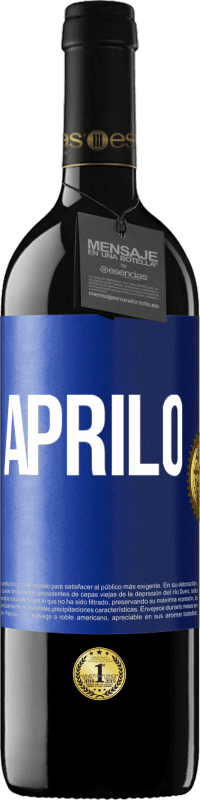 39,95 € Spedizione Gratuita | Vino rosso Edizione RED MBE Riserva Aprilo Etichetta Blu. Etichetta personalizzabile Riserva 12 Mesi Raccogliere 2016 Tempranillo
