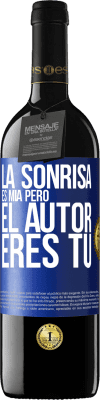 39,95 € Envío gratis | Vino Tinto Edición RED MBE Reserva La sonrisa es mía, pero el autor eres tú Etiqueta Azul. Etiqueta personalizable Reserva 12 Meses Cosecha 2015 Tempranillo