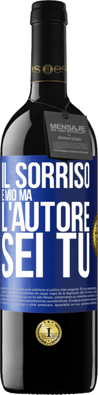 39,95 € Spedizione Gratuita | Vino rosso Edizione RED MBE Riserva Il sorriso è mio, ma l'autore sei tu Etichetta Blu. Etichetta personalizzabile Riserva 12 Mesi Raccogliere 2016 Tempranillo