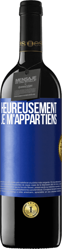 39,95 € Envoi gratuit | Vin rouge Édition RED MBE Réserve Heureusement, je m'appartiens Étiquette Bleue. Étiquette personnalisable Réserve 12 Mois Récolte 2016 Tempranillo