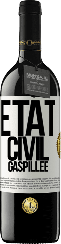 39,95 € Envoi gratuit | Vin rouge Édition RED MBE Réserve État civil: gaspillée Étiquette Blanche. Étiquette personnalisable Réserve 12 Mois Récolte 2015 Tempranillo